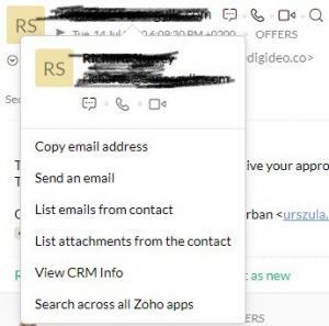 Zoho Email - Zoho CRM integration