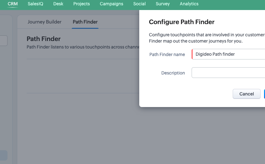 Path Finder - Customer Journeys Zoho CRM