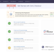 Zoho Checkout home